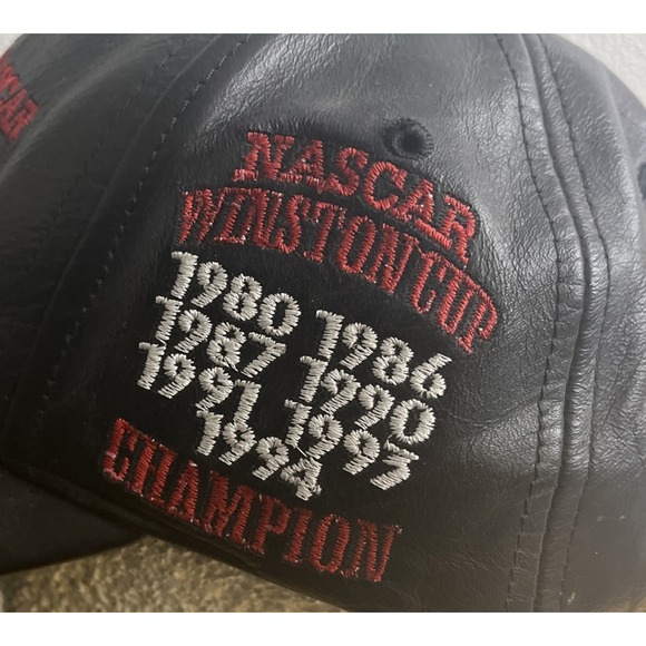 Vintage Dale Earnhardt #3 7 Time Nascar Winston Cup Champion Chase Leather Hat - Picture 4 of 10